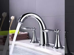 8 d'ottone dentro. Rubinetto diffuso del bagno 2-Handle in Chrome Matte Black Gold bianco