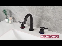 8 d'ottone dentro. Rubinetto diffuso del bagno 2-Handle in Matte Black
