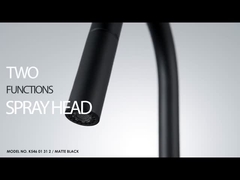 Rubinetto abbattuto della cucina dello spruzzatore della Unico maniglia SUS304 con due la funzione Sprayhead