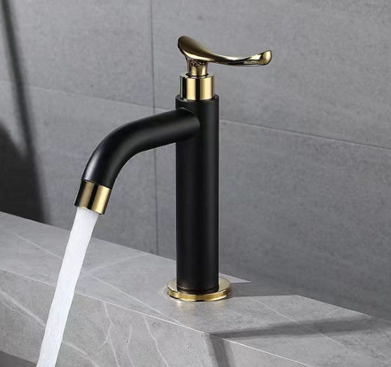 Rubinetti del bacino dell'acqua fredda del bagno alla moda della nave di acciaio inossidabile SUS304 singoli in Matte Black