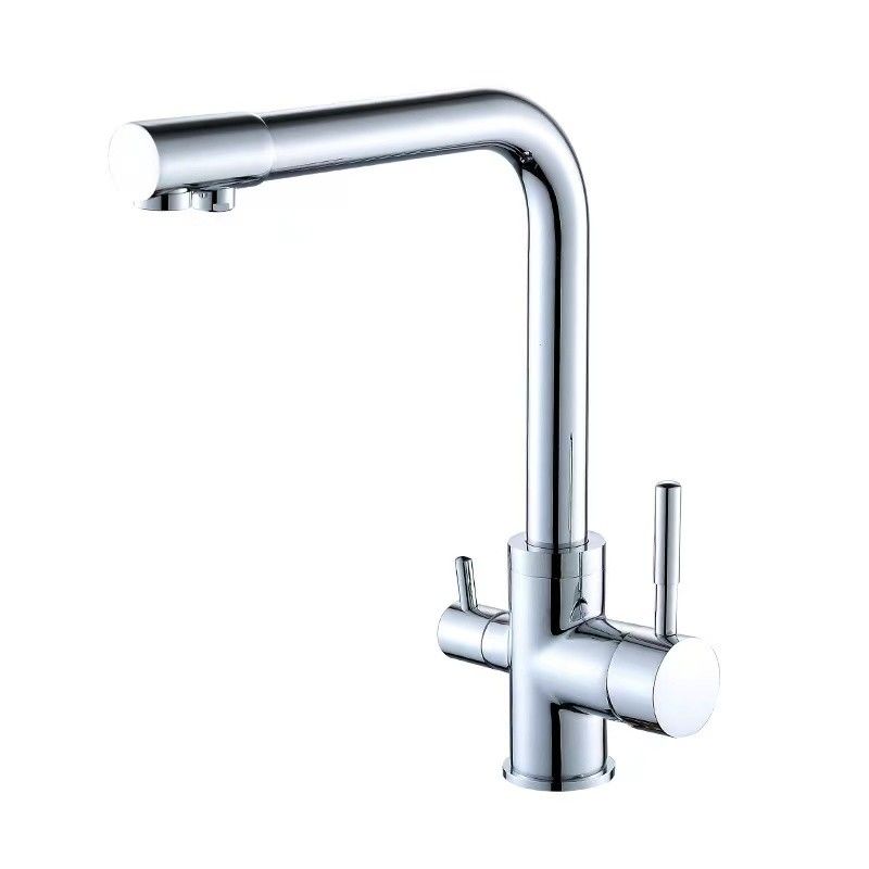 Torneira Da Cozinha a doppia maniglia Miscelatore in ottone Rubinetto da cucina Chiave Griferia Para Cocina Per cucina