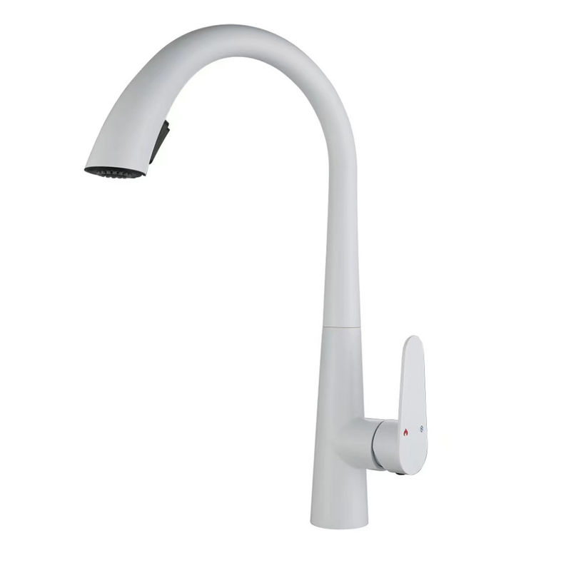 Prezzo di fabbrica Miglior Qualità 3 Funzioni Bianco Alta Arca Cucina Mixer Rubinetto Rubinetto Con Spray Pull Out