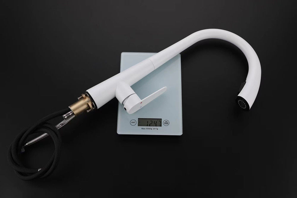Prezzo di fabbrica Miglior Qualità 3 Funzioni Bianco Alta Arca Cucina Mixer Rubinetto Rubinetto Con Spray Pull Out